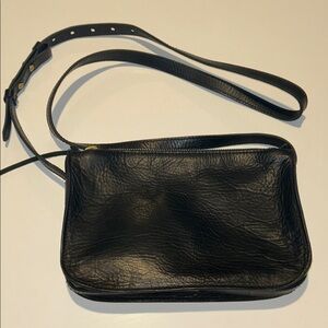 Madewell small black leather crossbody
